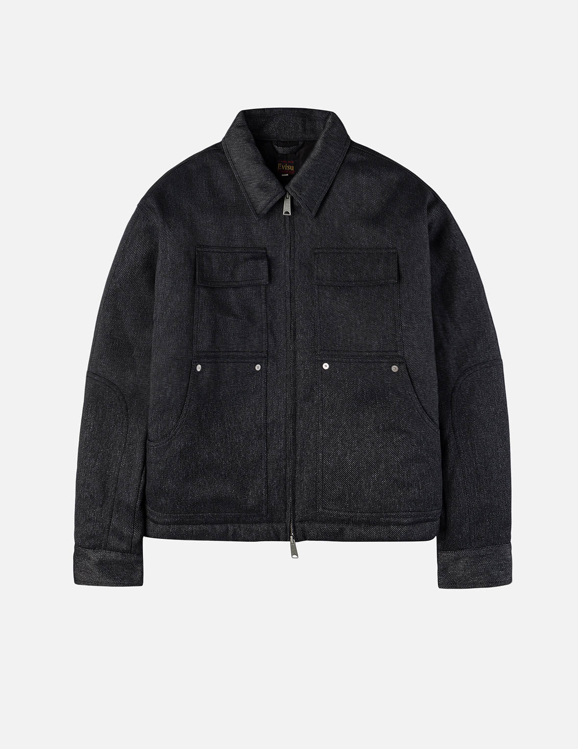 Classic 50s Car and Seagull Print Relax Fit Work Jacket