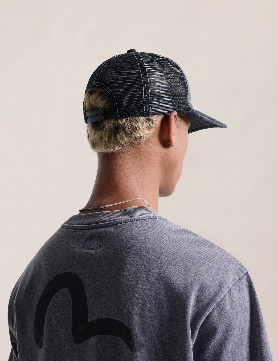 Seagull Pocket Denim Mesh Trucker Cap