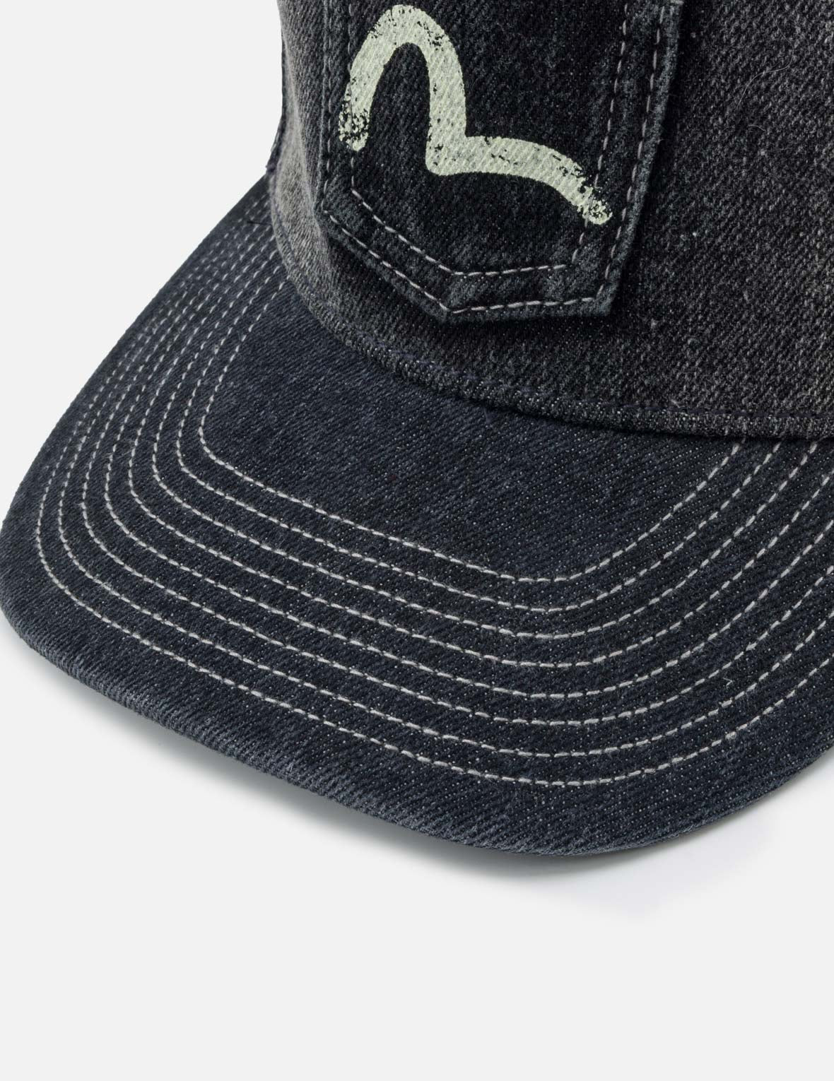 Seagull Pocket Denim Mesh Trucker Cap