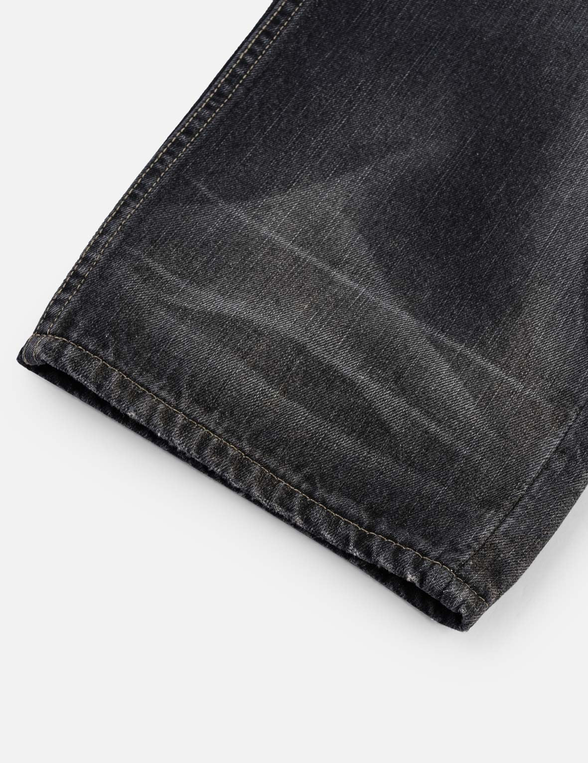 Distressed Kanji "Ebisu" Print Jeans