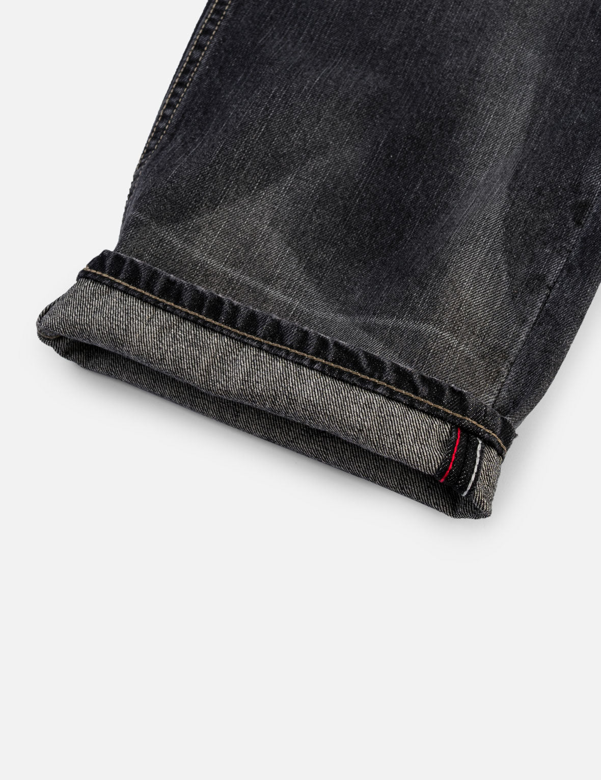 Distressed Kanji "Ebisu" Print Jeans