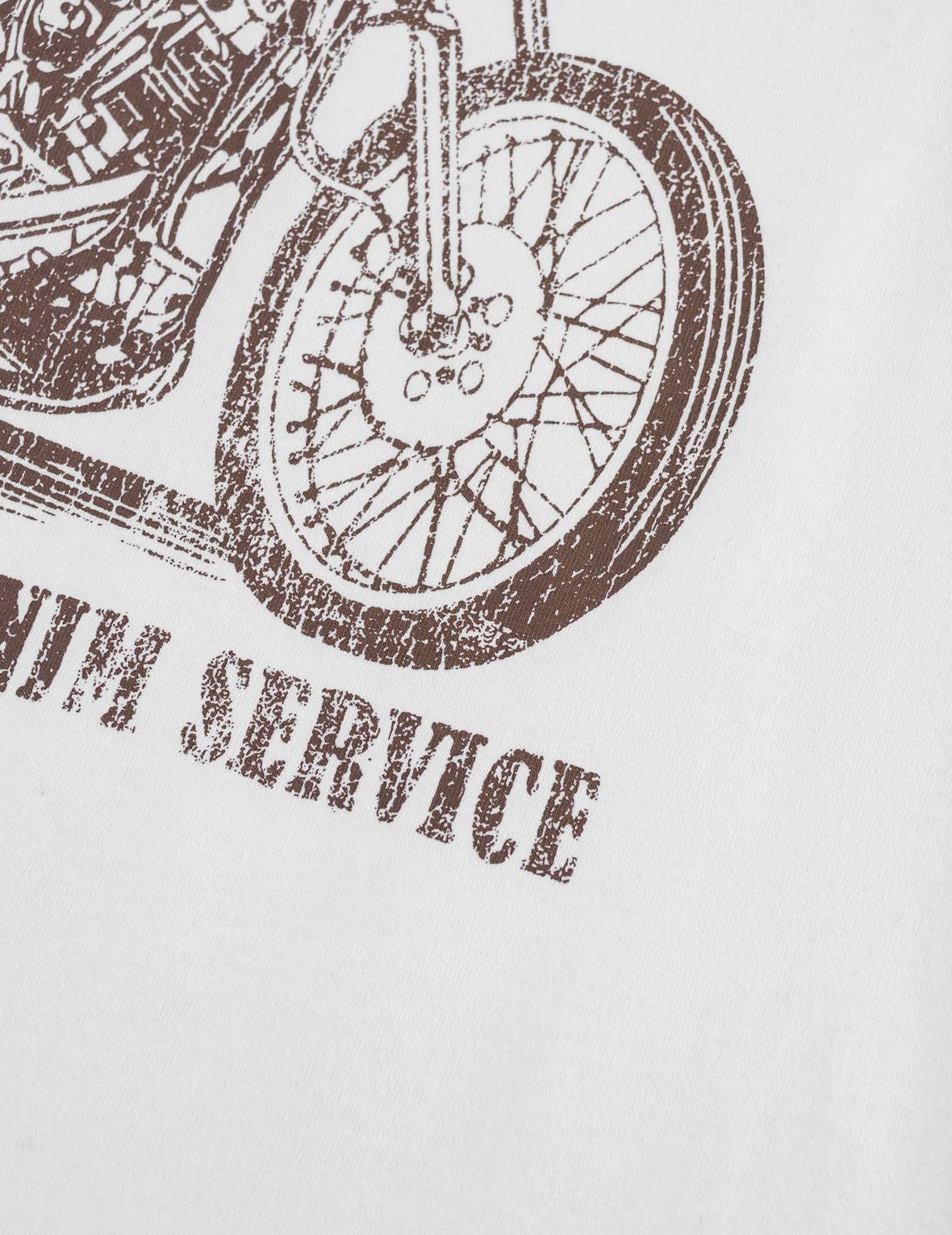 Moto Authorized Denim Service Print T-shirt