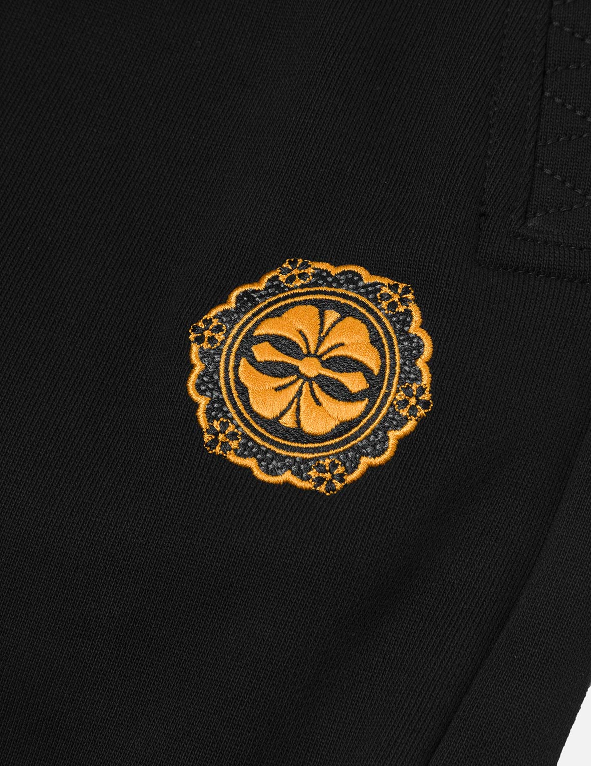 Hanafuda Kamon Embroidery Loose Fit Sweatpants