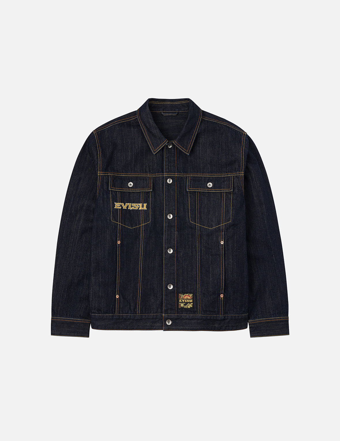 仙鶴報恩刺繡寬版休閒牛仔外套