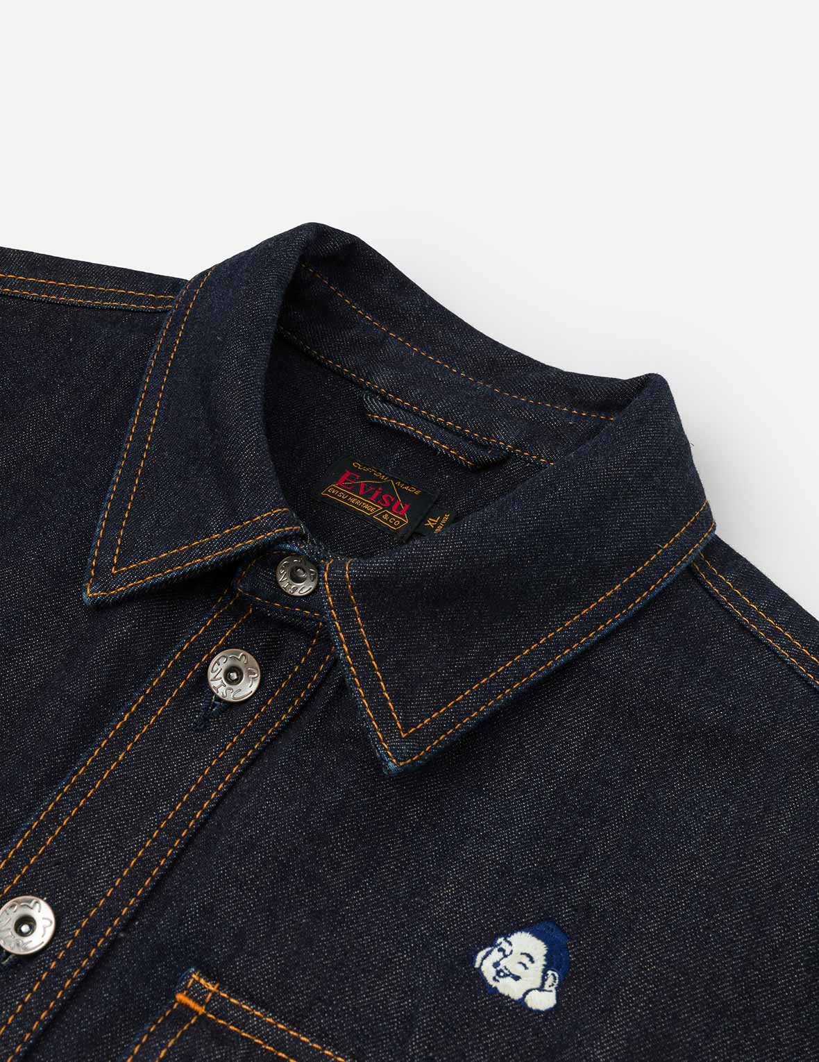 Allover Embroidery Regular Fit Denim Shirt Jacket