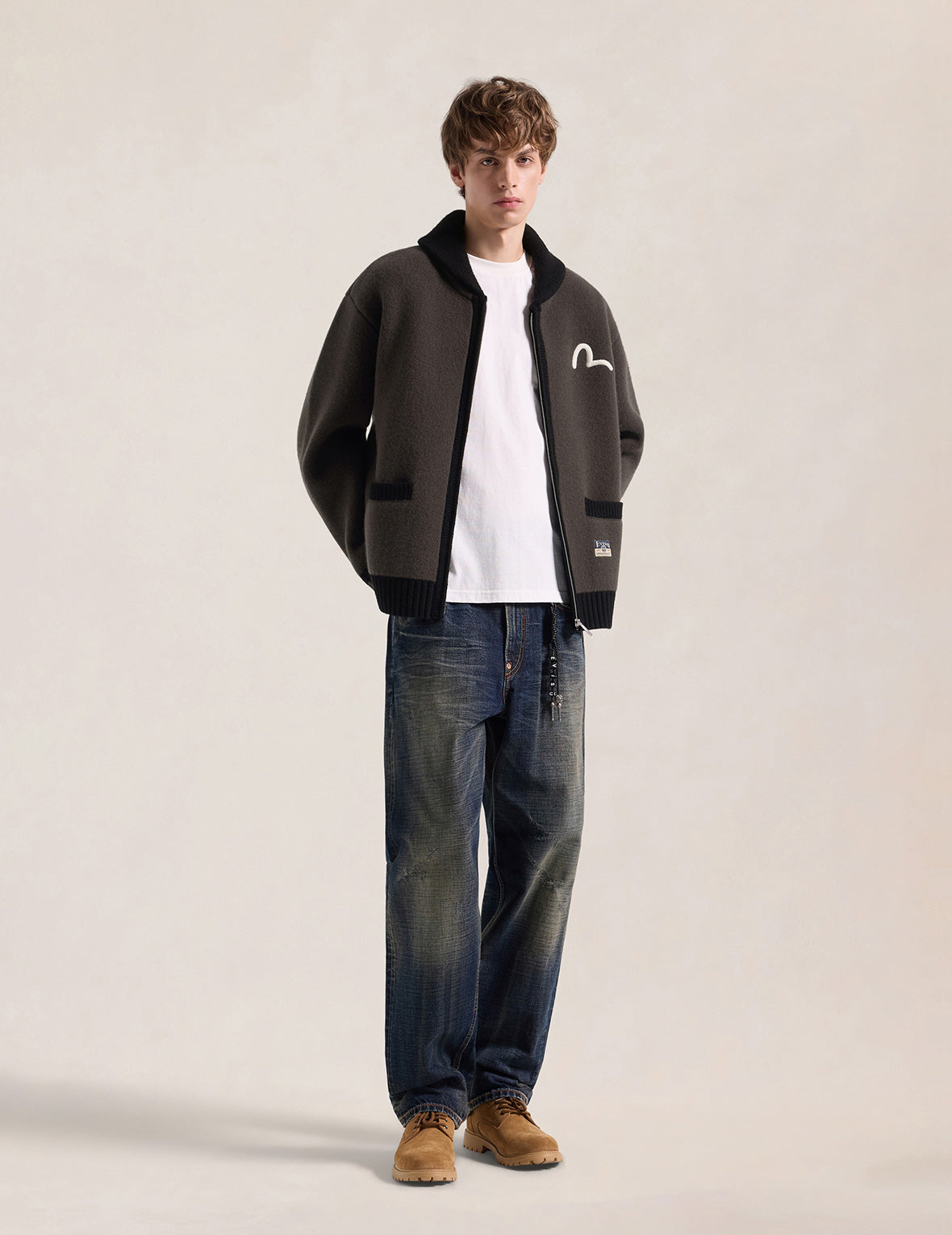 Before Anyone Did Anything Knit Zip Jacket