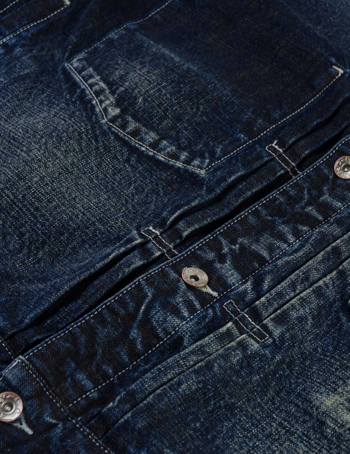 Hand Brush Printed Daicock Denim Jacket