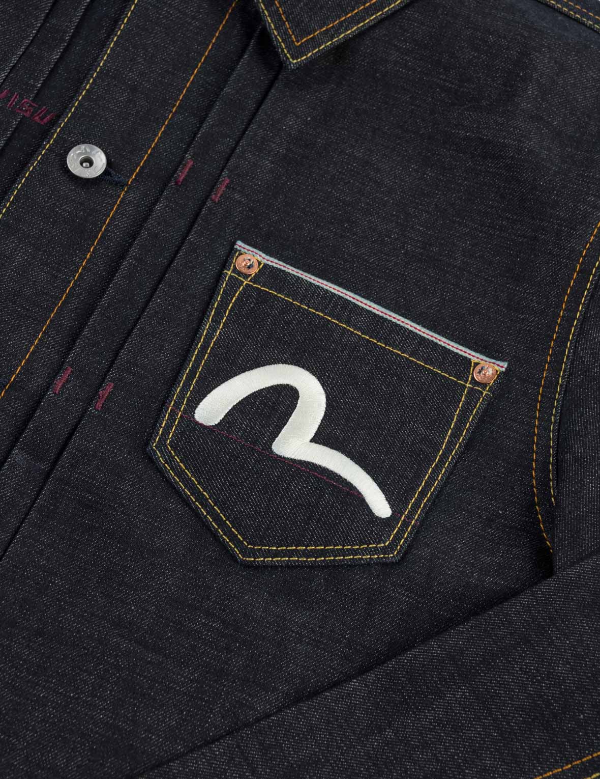 Flying Dragon Embroidered Denim Jacket