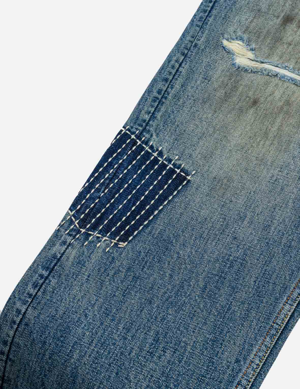 Boro Multi-Pocket Seagull & Kamon Embroidered Jeans #2030