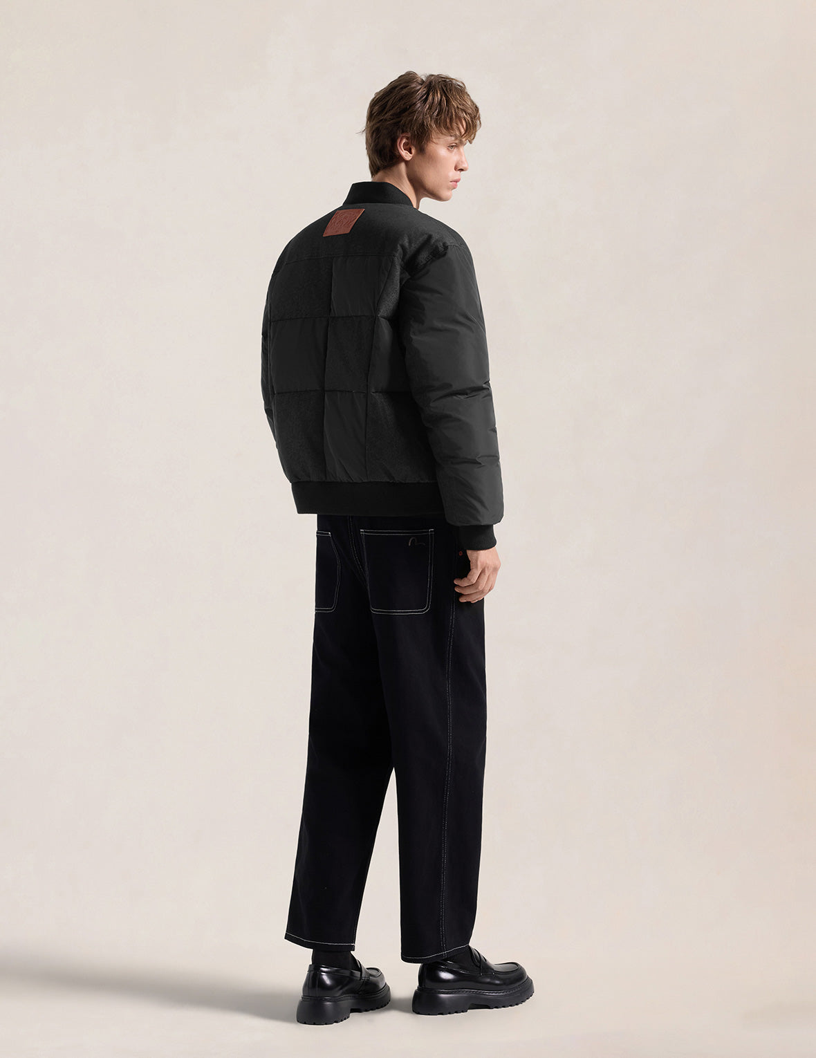 Seagull Grid-Quilted Down Bomber Jacket