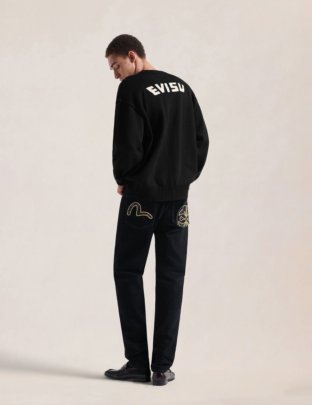 Textured Seagull Logo Knit Pullover