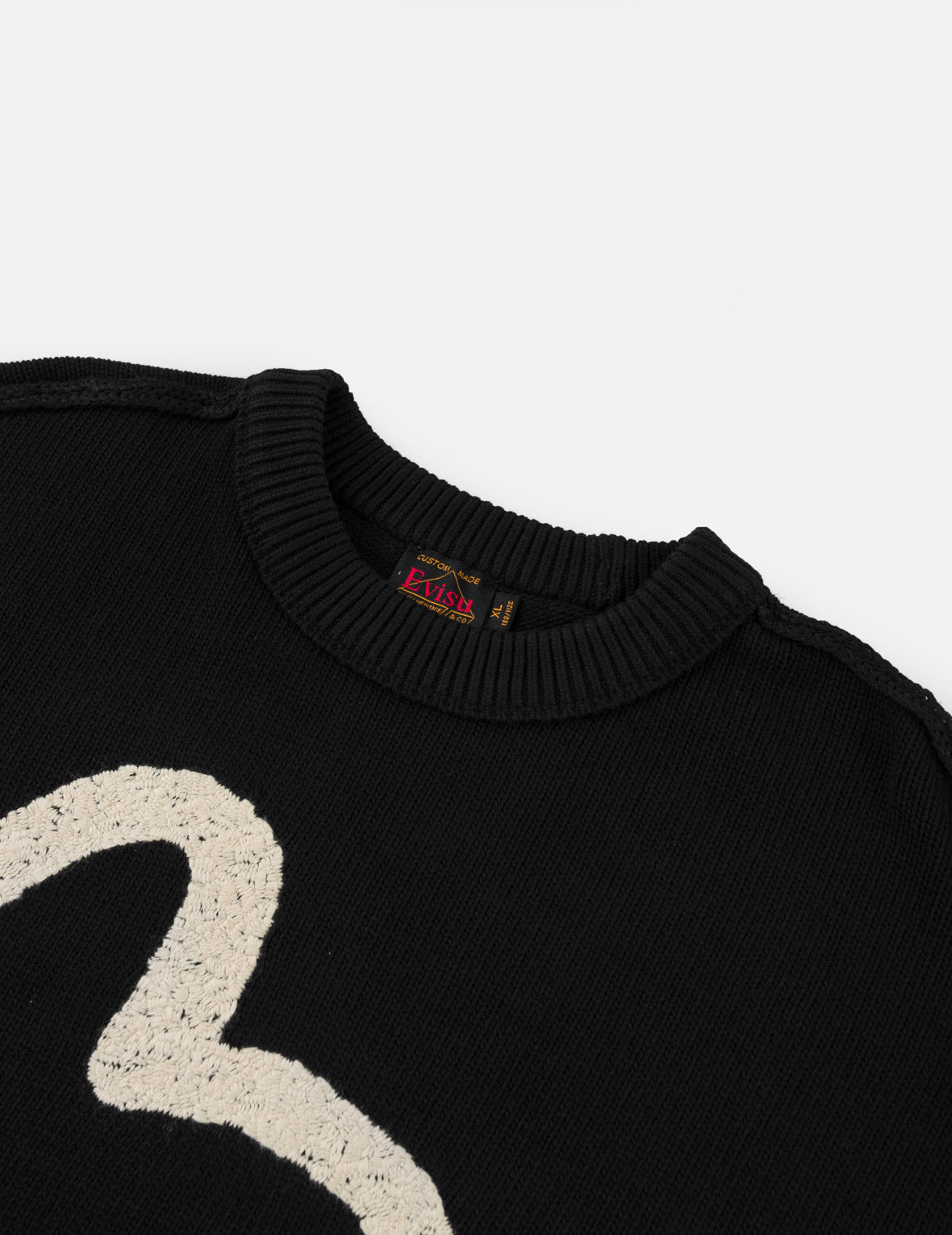 Textured Seagull Logo Knit Pullover