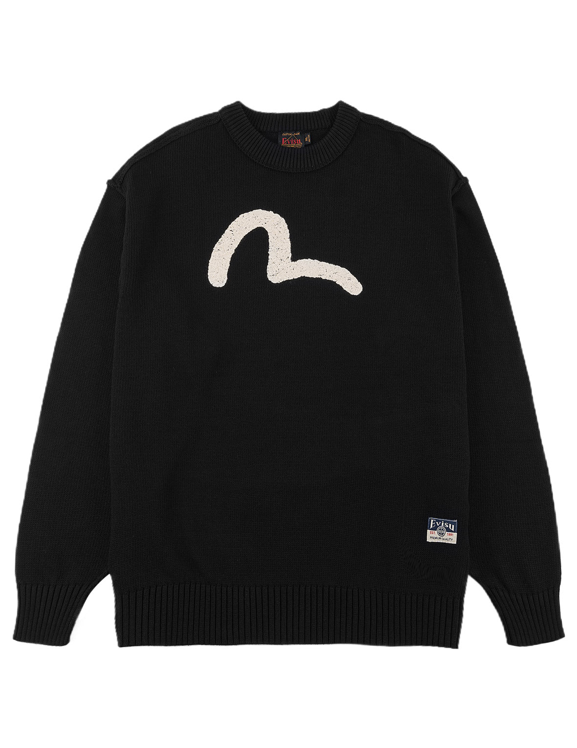 Textured Seagull Logo Knit Pullover