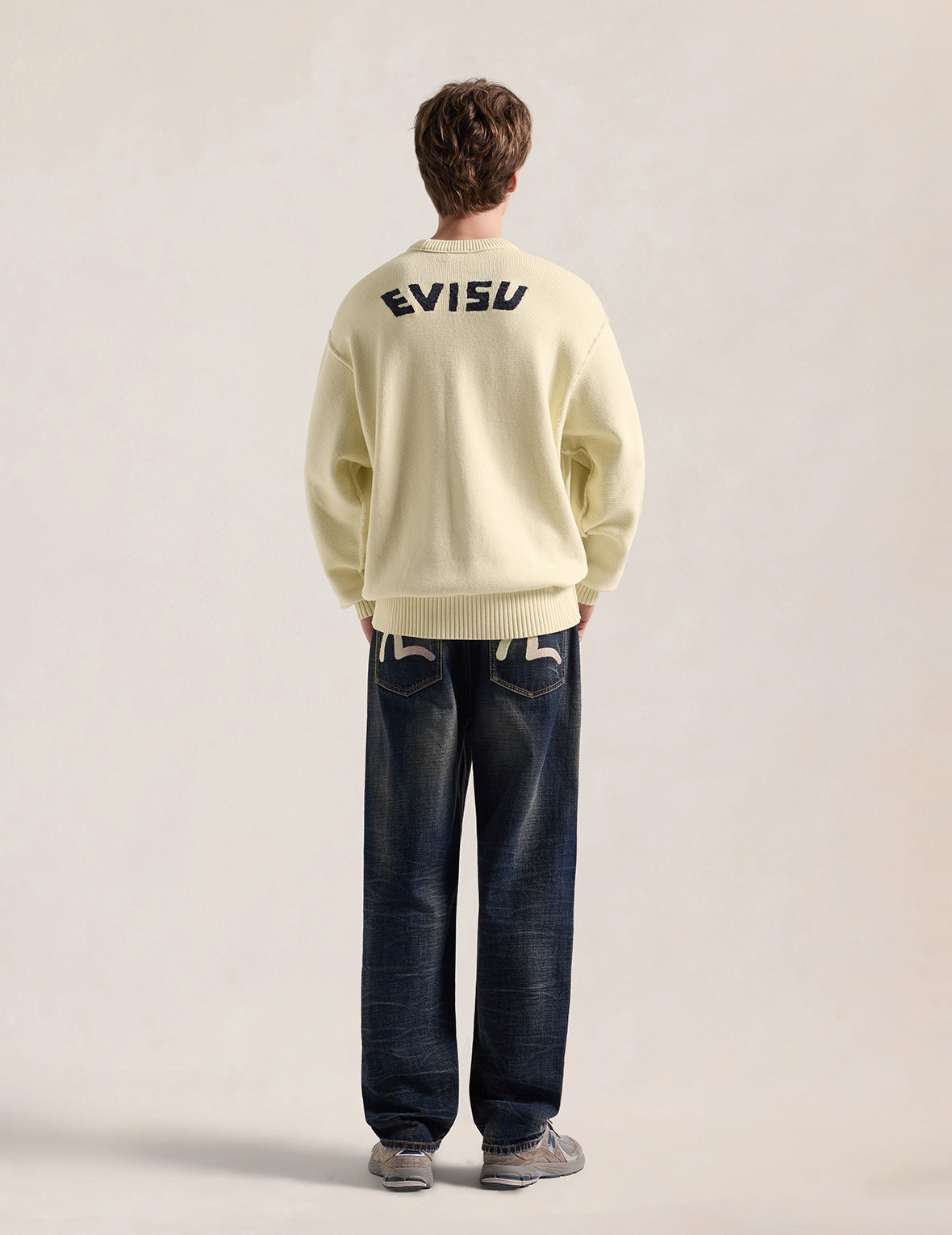 Textured Seagull Logo Knit Pullover