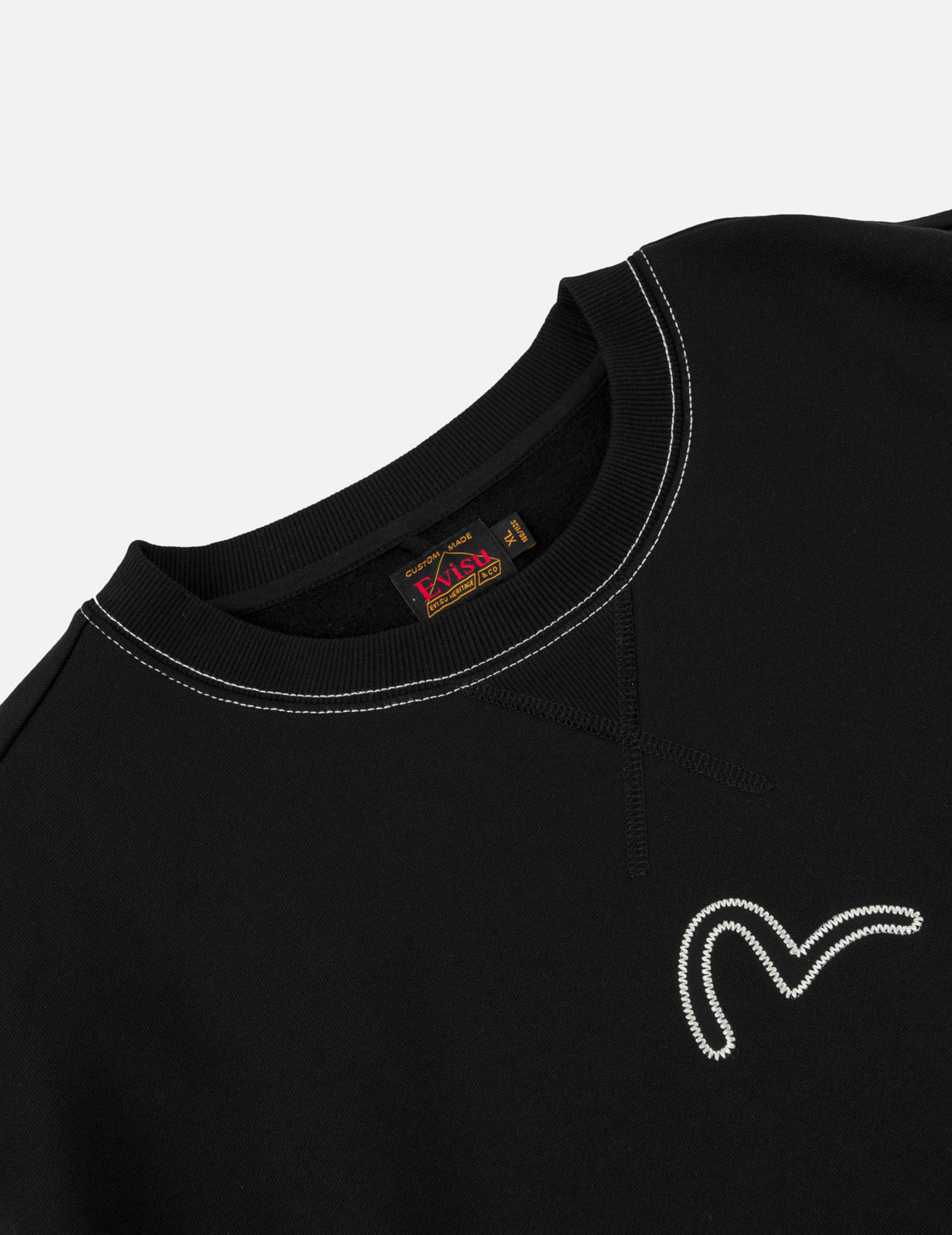 Geometric Motif Sashiko Seagull Sweatshirt