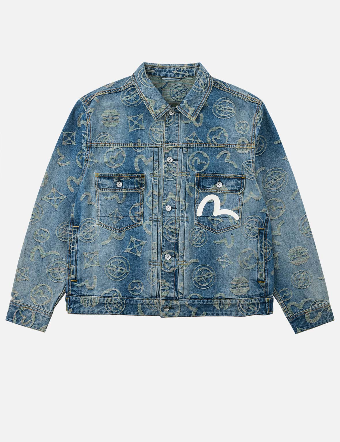 Allover Monogram Rainbow Jacquard Denim Jacket
