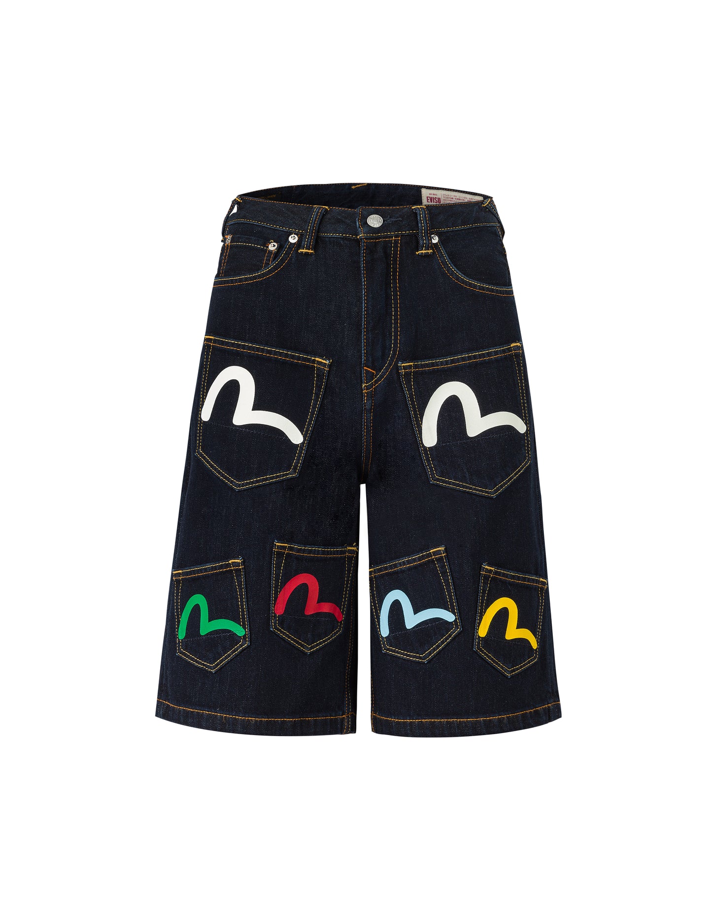 Multi-Pocket Fashion Fit Denim Shorts