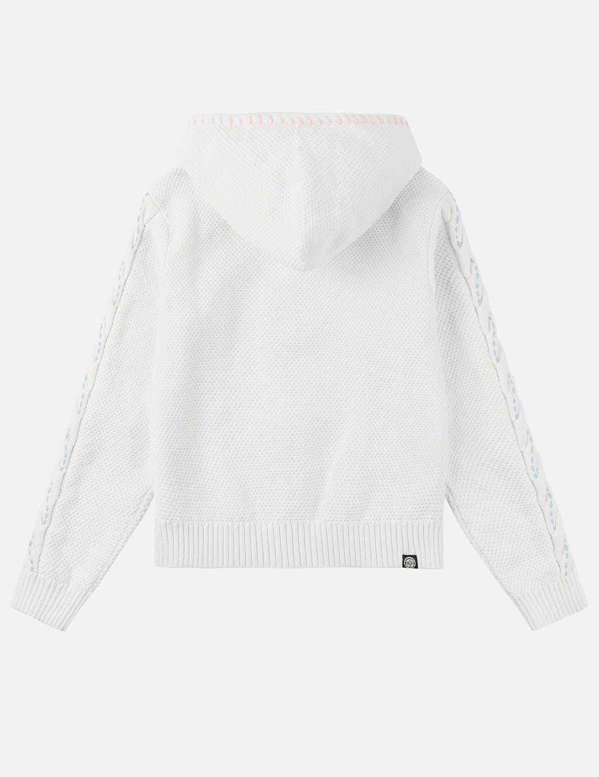 Seagull Cable Knit Hooded Cardigan