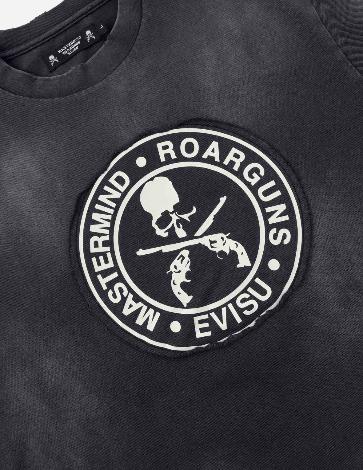 EVISU x mastermind JAPAN x roarguns Frayed Appliqué Daicock T-Shirt
