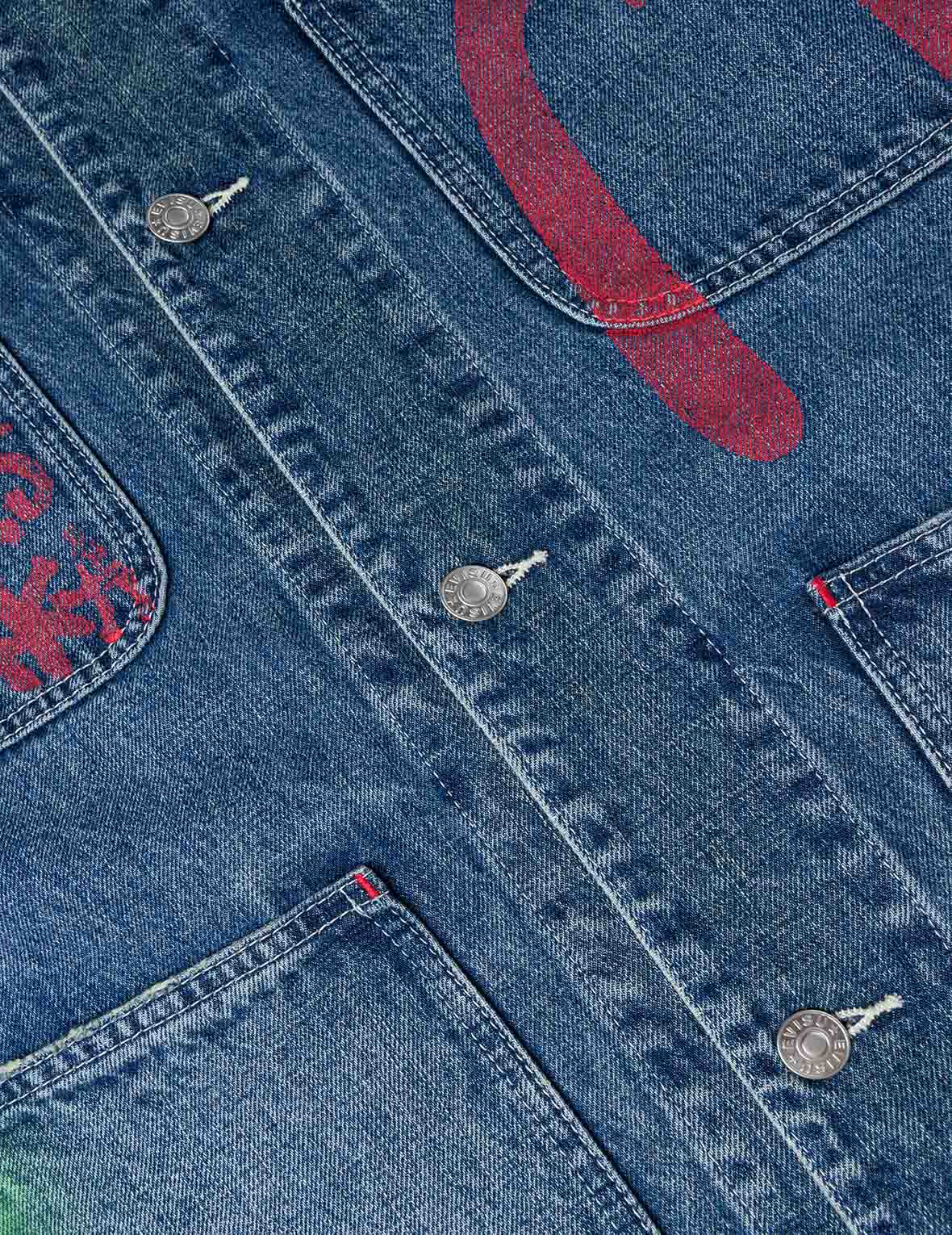 Multi Patches Denim Chore Jacket