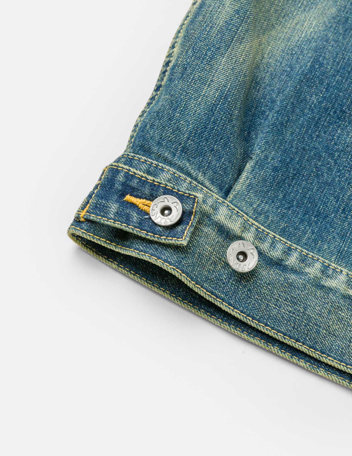 Contrast Collar Zipped Denim Jacket