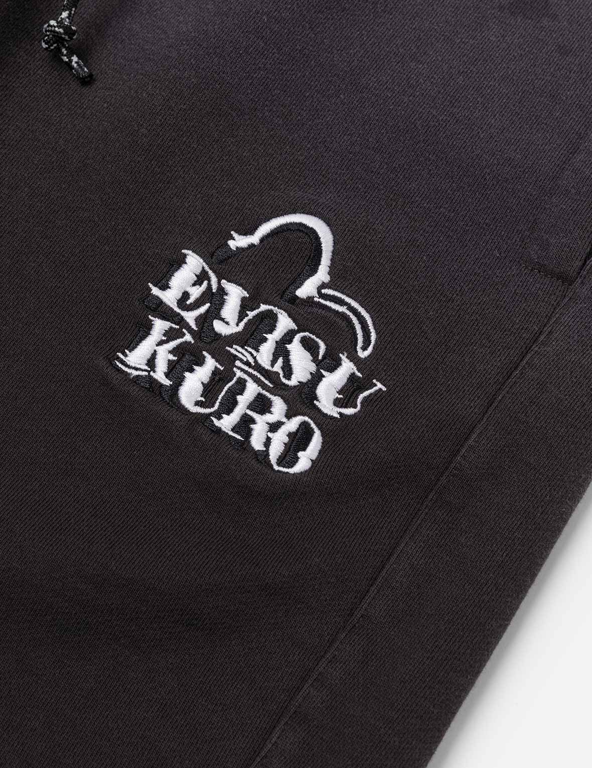 海鷗與商標刺繡寬版休閒運動短褲