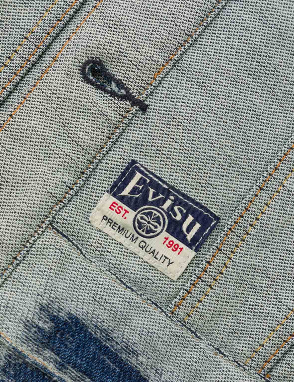 破損商標和海鷗刺繡寬版休閒牛仔外套