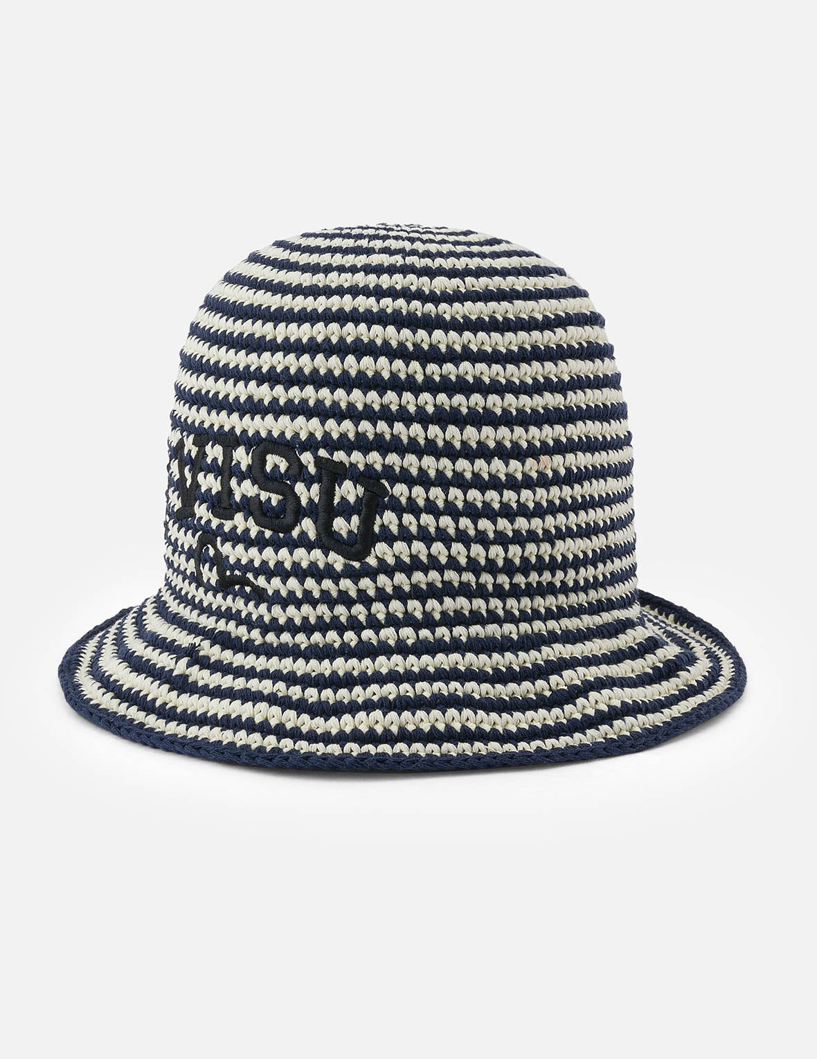 商標刺繡條紋針織漁夫帽