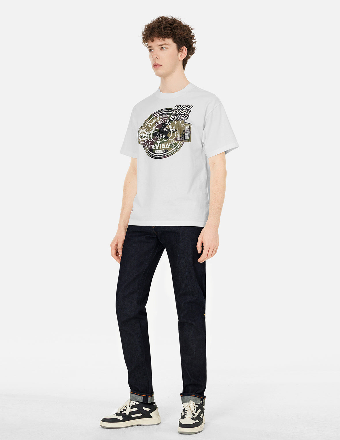 Red Seagull Daicock Print Taper Fit Jeans #2017