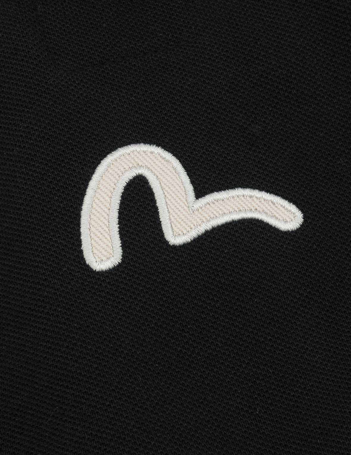 Hakutaku and Logo Embroidery Oversized Polo Shirt