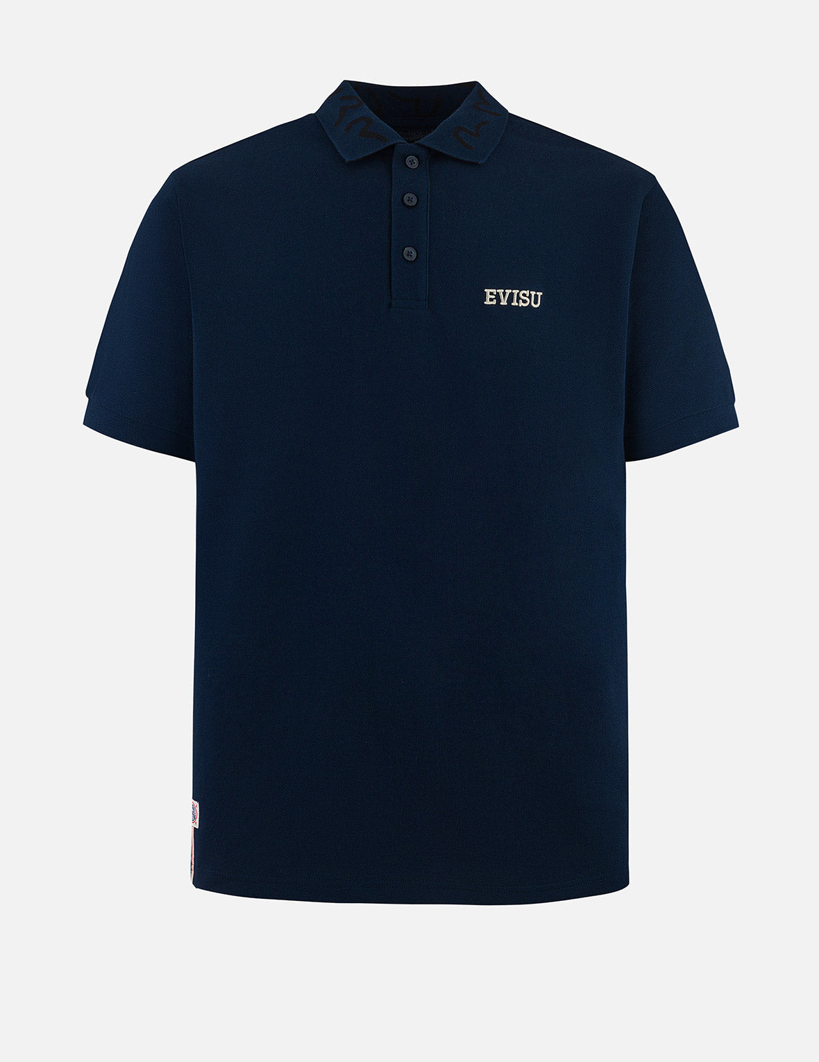 Logo Embroidery and Seagull Motif Collar Relax Fit Polo Shirt