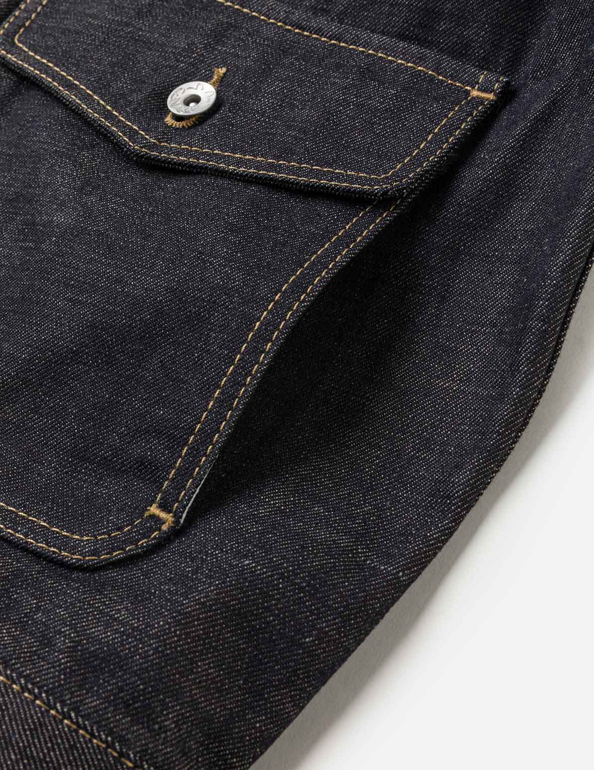 豹刺繡牛仔外套