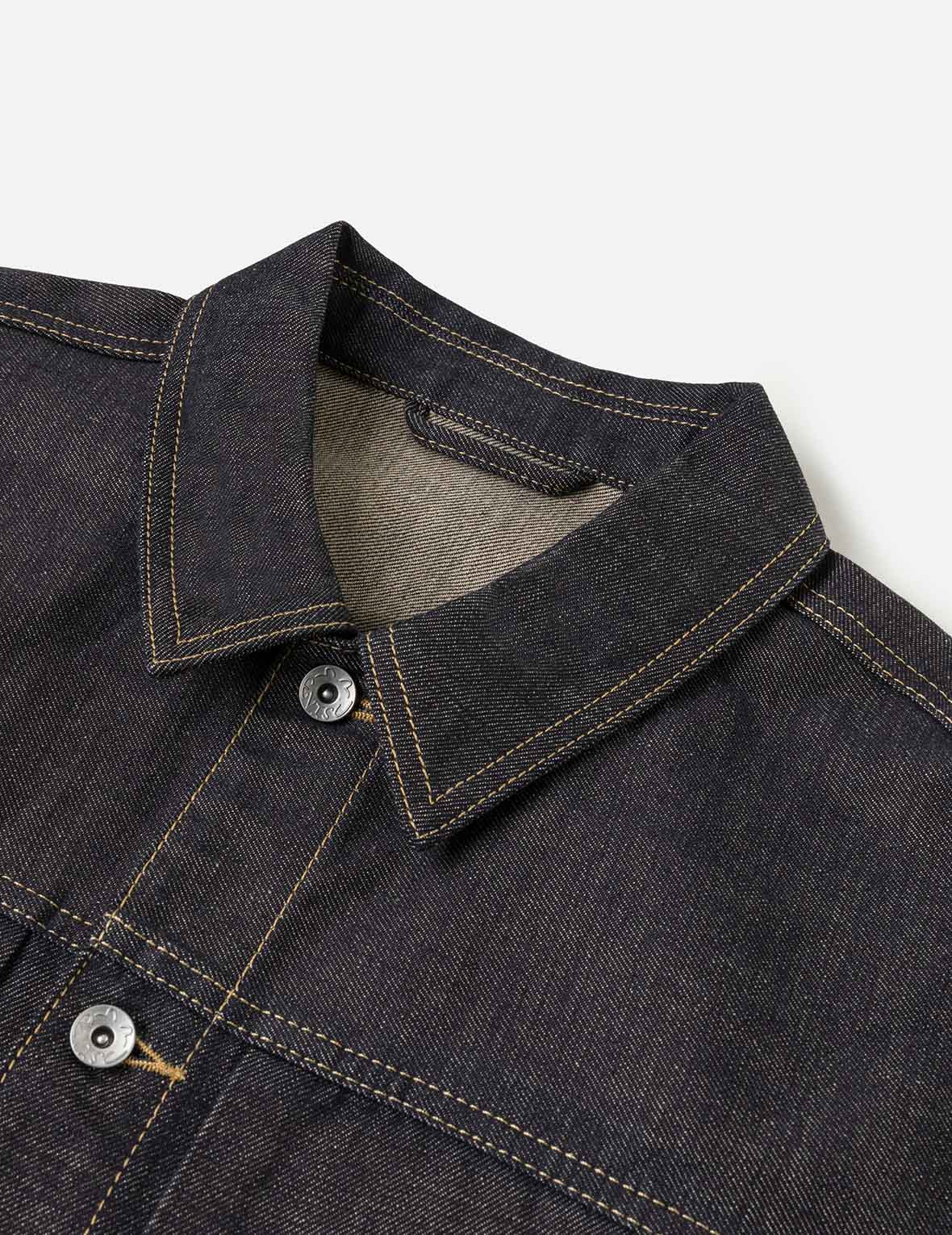 豹刺繡牛仔外套