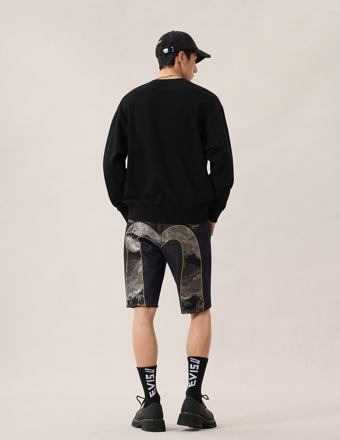 Daicock Brocade Denim Shorts