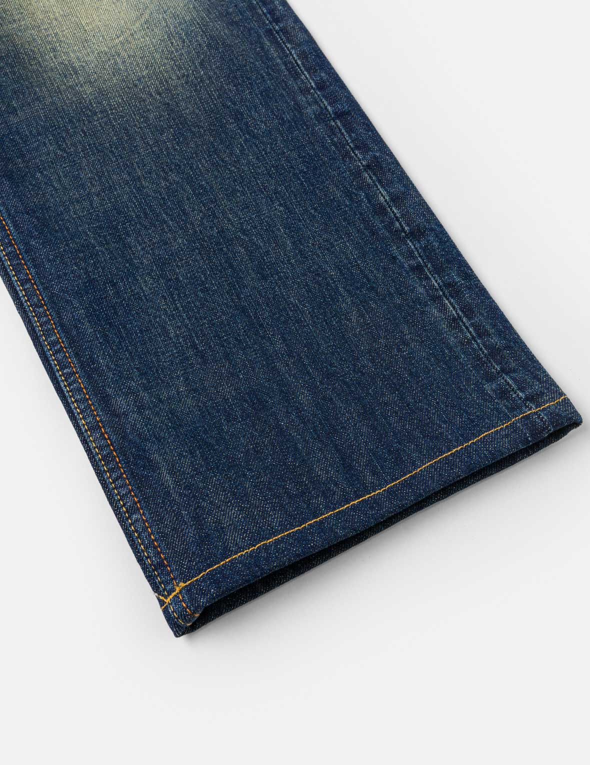 Dark Tone Washed Embroidery Jeans #2020