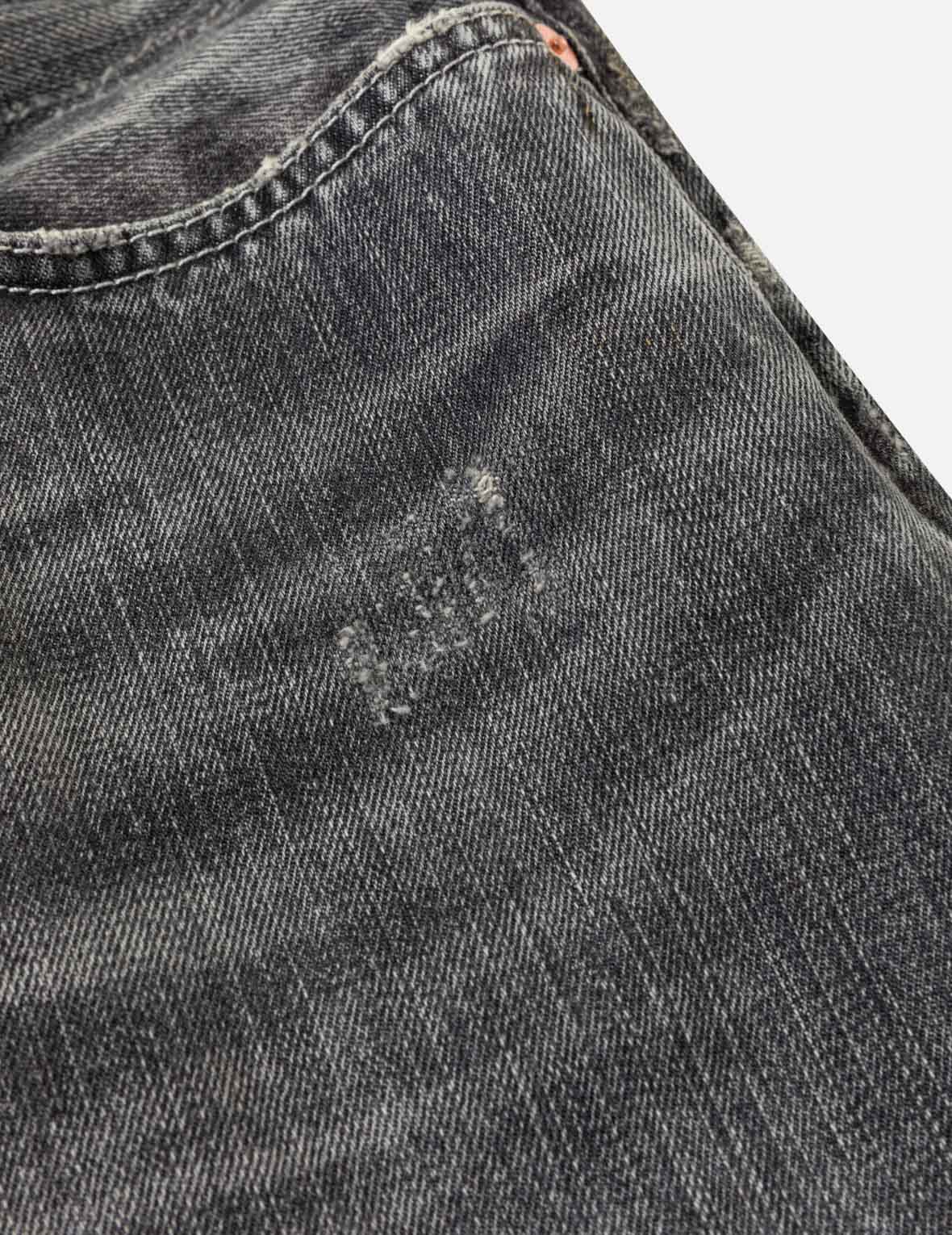 黑調洗水海鷗刺繡牛仔褲 #2020