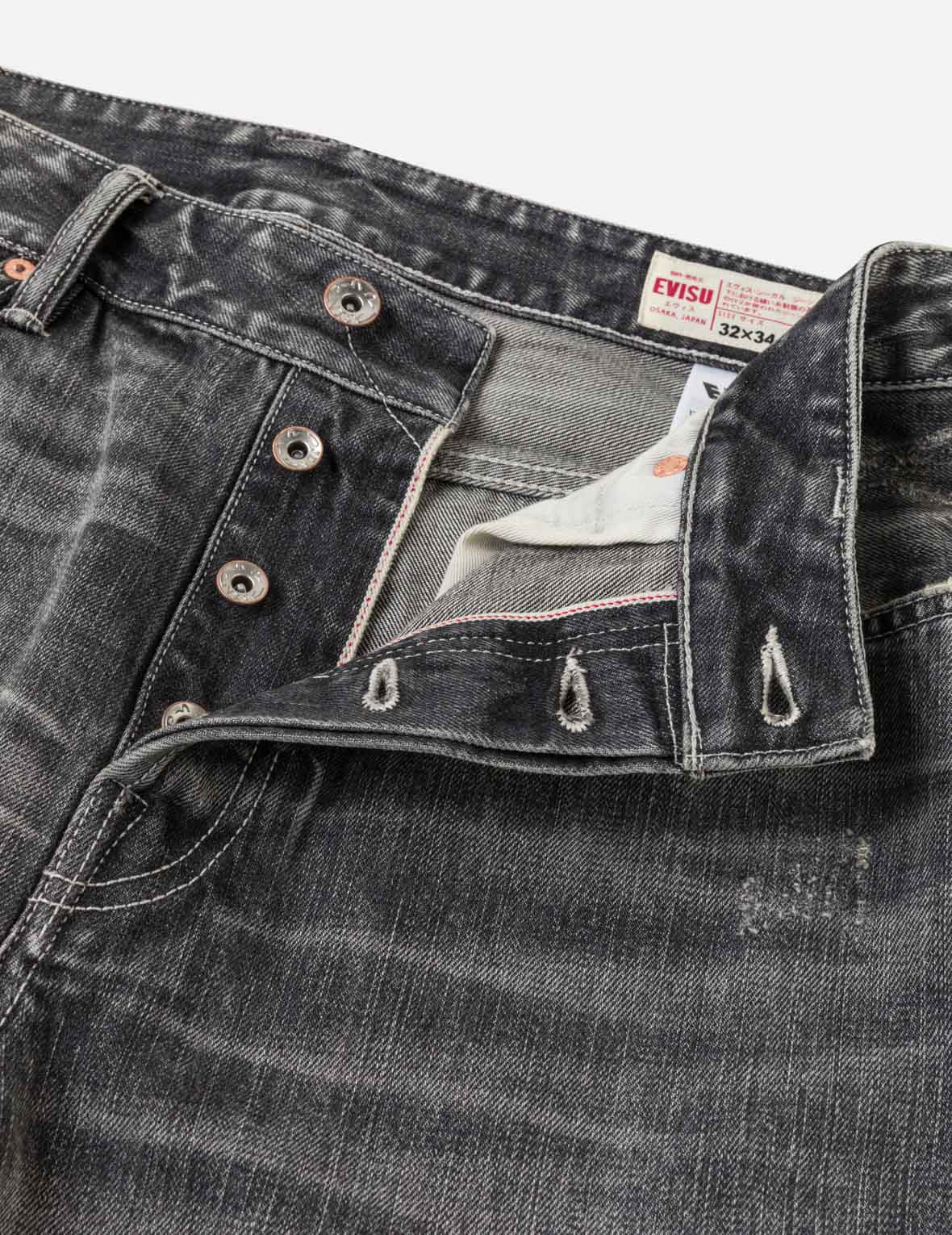 黑調洗水海鷗刺繡牛仔褲 #2020