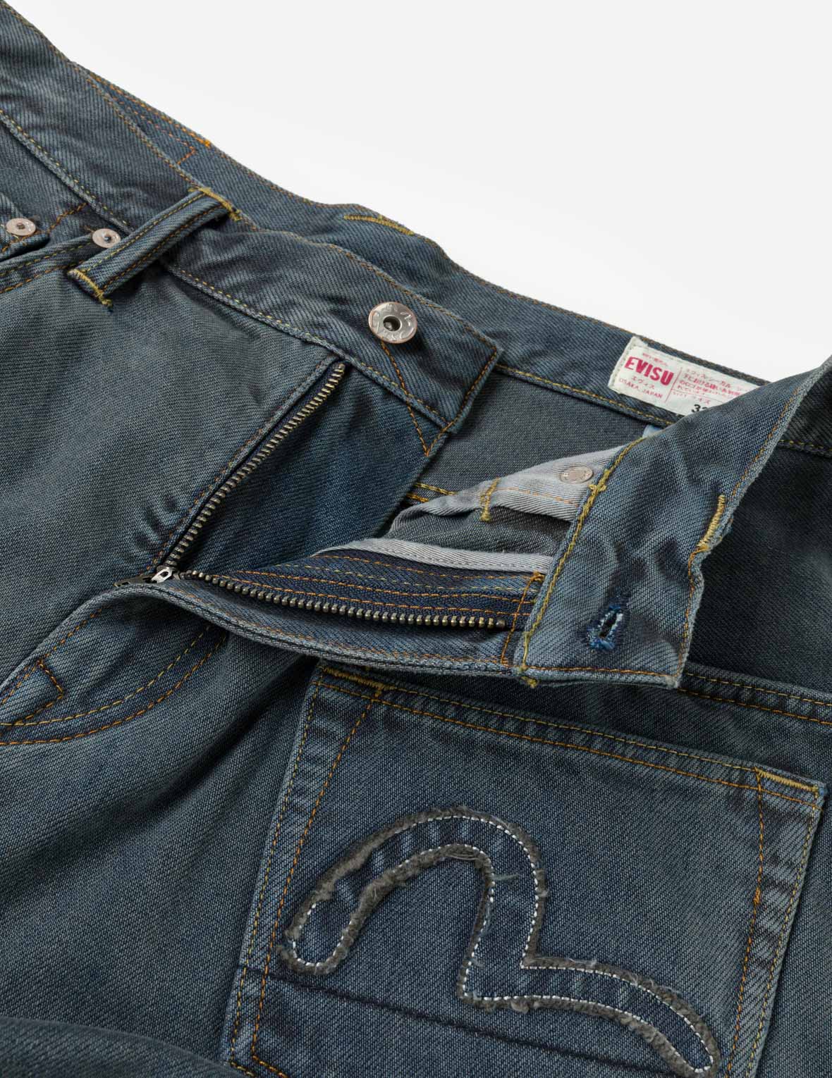 Skull Multi-Pocket Denim Jeans
