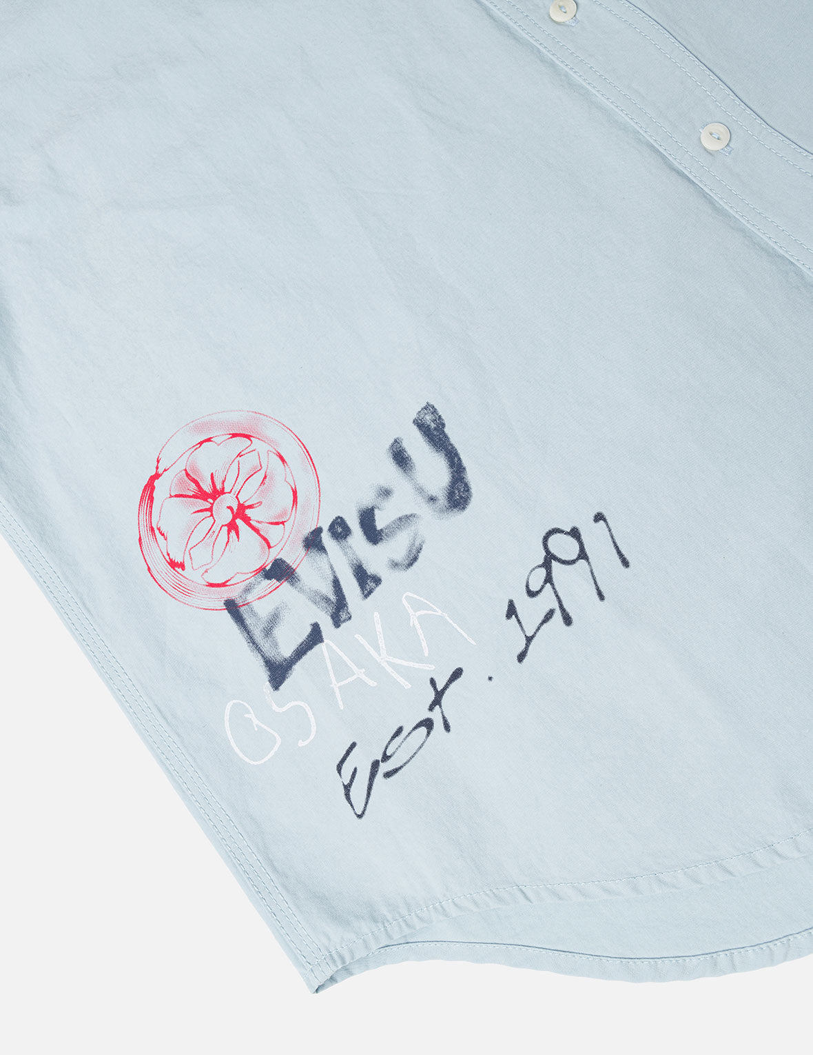 Hand-Drawn Print Long-Sleeve Shirt