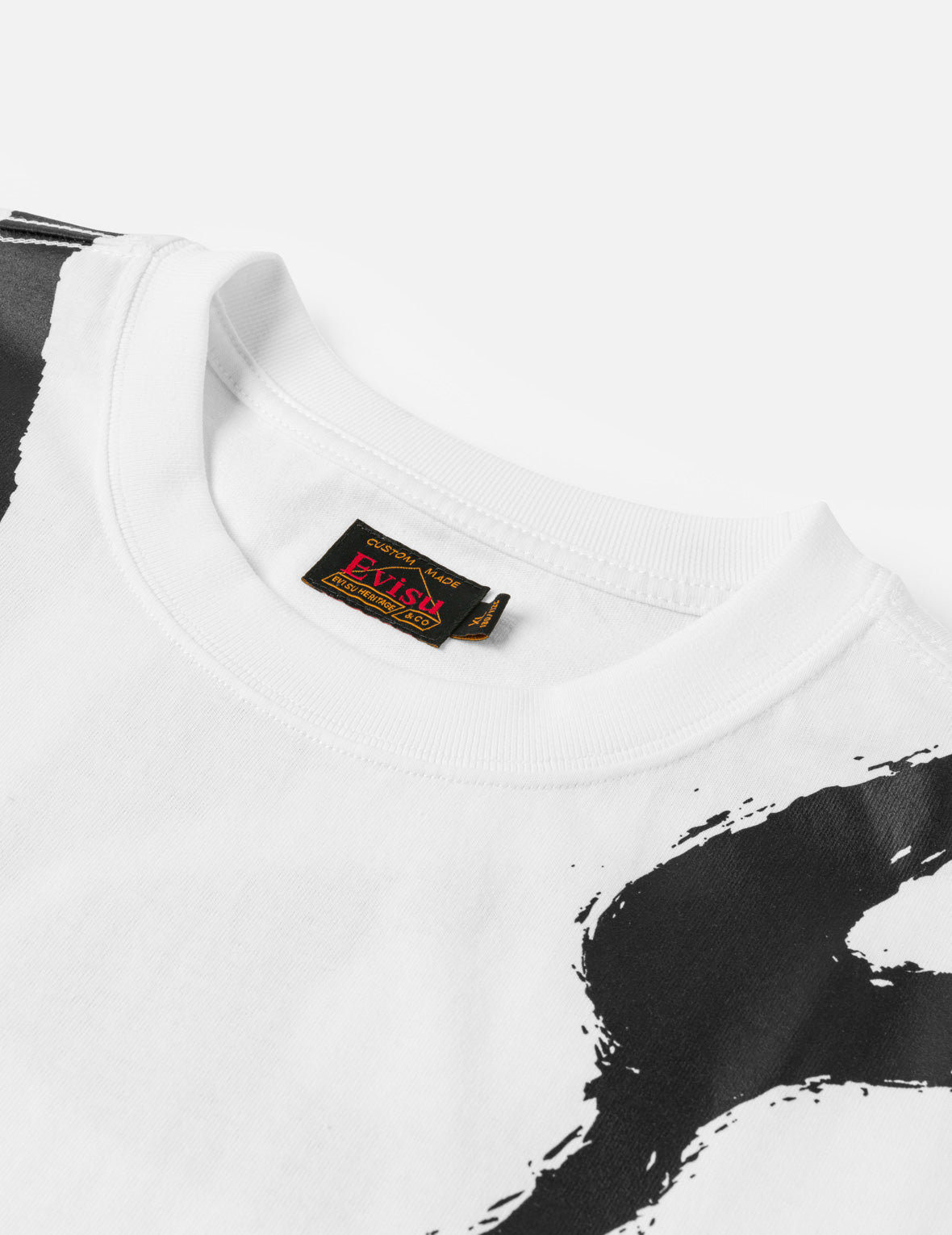 EVISU Brushstroke Cross-shoulder Logo T-Shirt