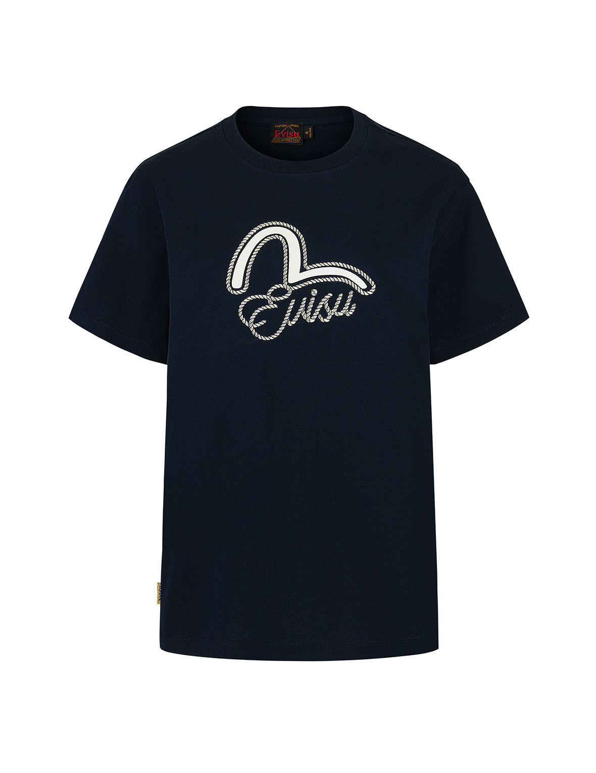 Seagull Print and Twisted Rope Logo Embroidery Boyfriend T-Shirt