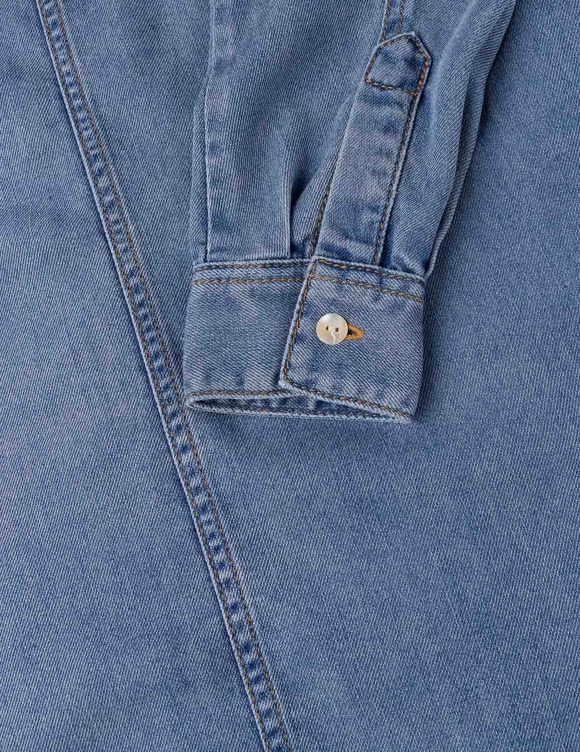 貓咪圖案刺繡丹寧連身裙