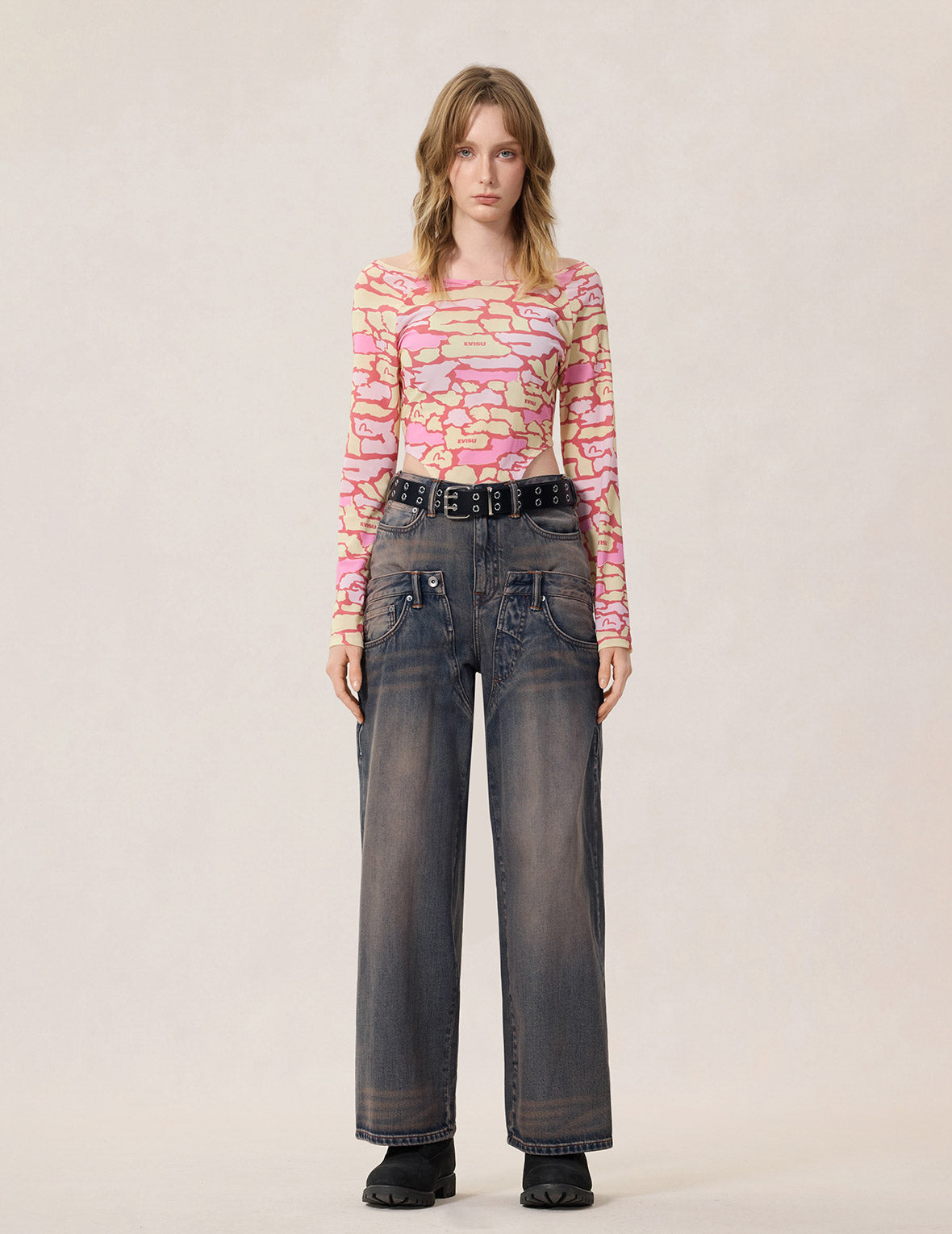 Double Waistband Jeans