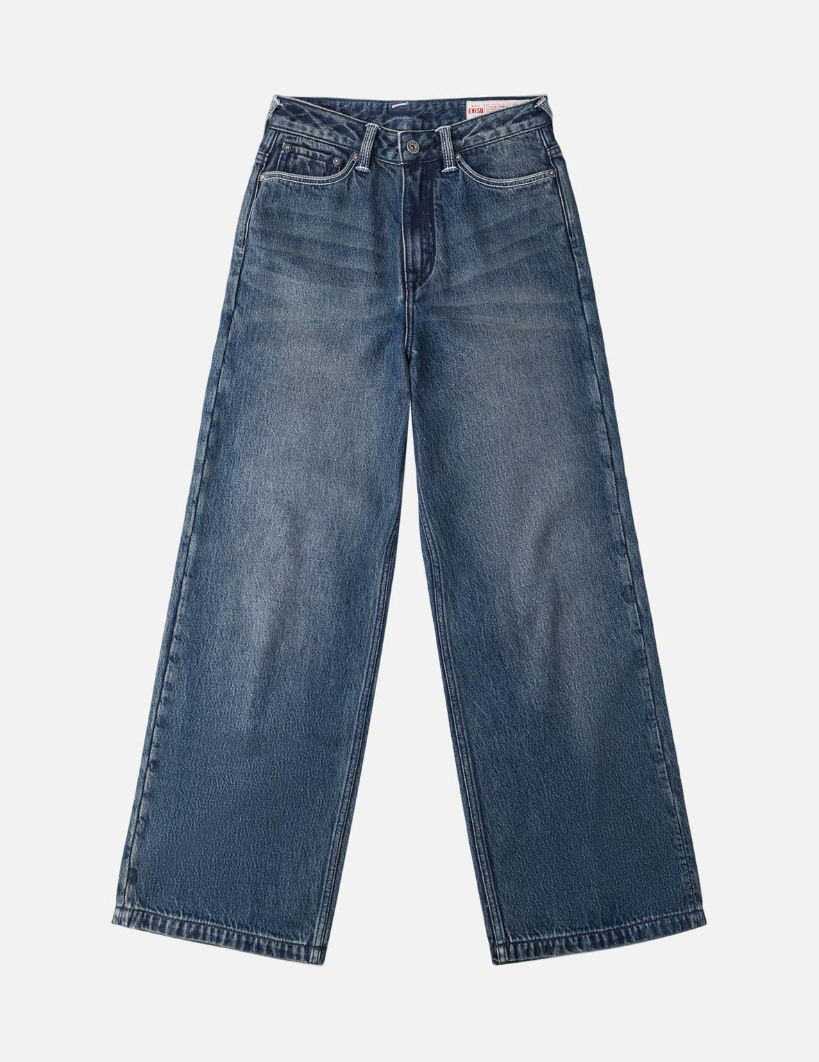 Light Blue Washed Daicock Print Jeans