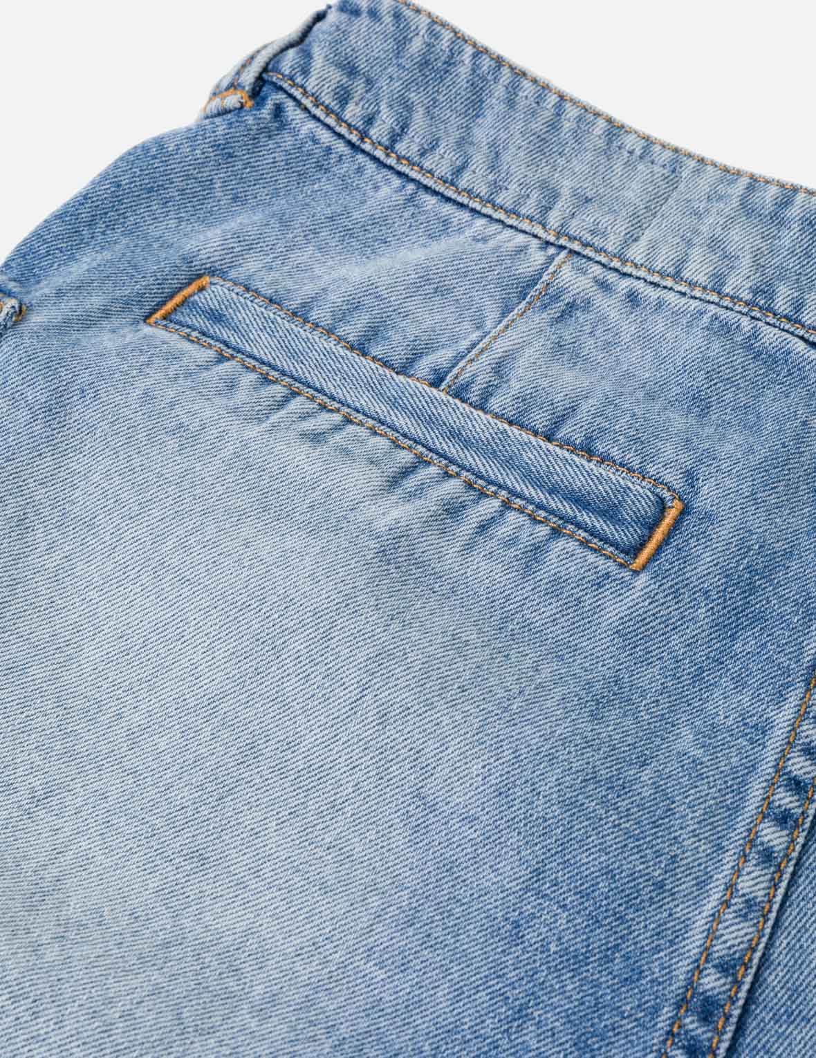 刺繡海鷗鑲鑽工裝短裙褲