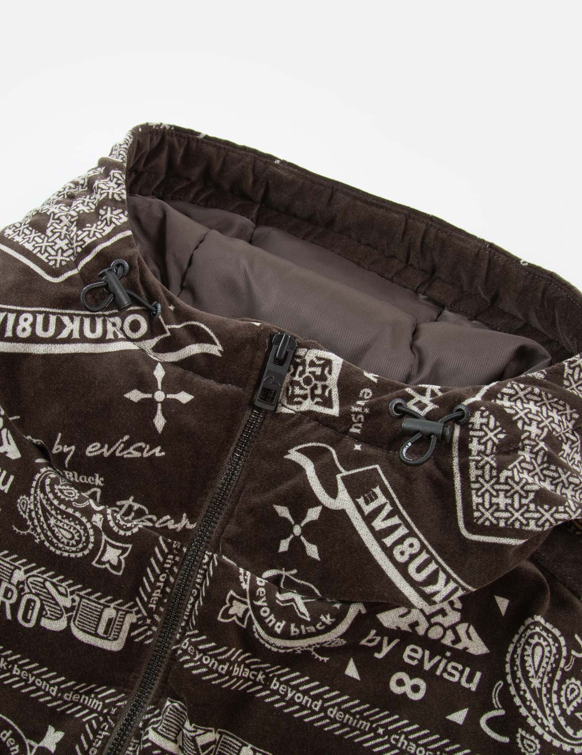 滿地佩斯利及Logo印花羽絨夾克