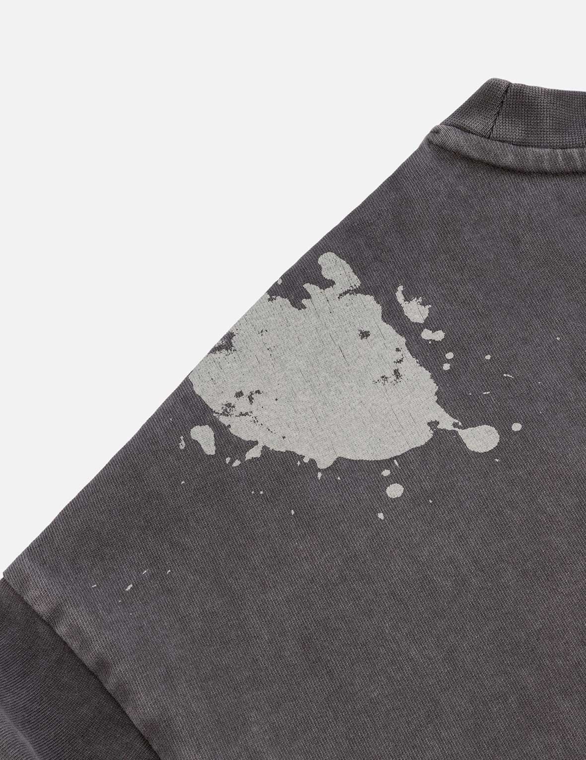 洗水商標刺繡及印花寬版T恤