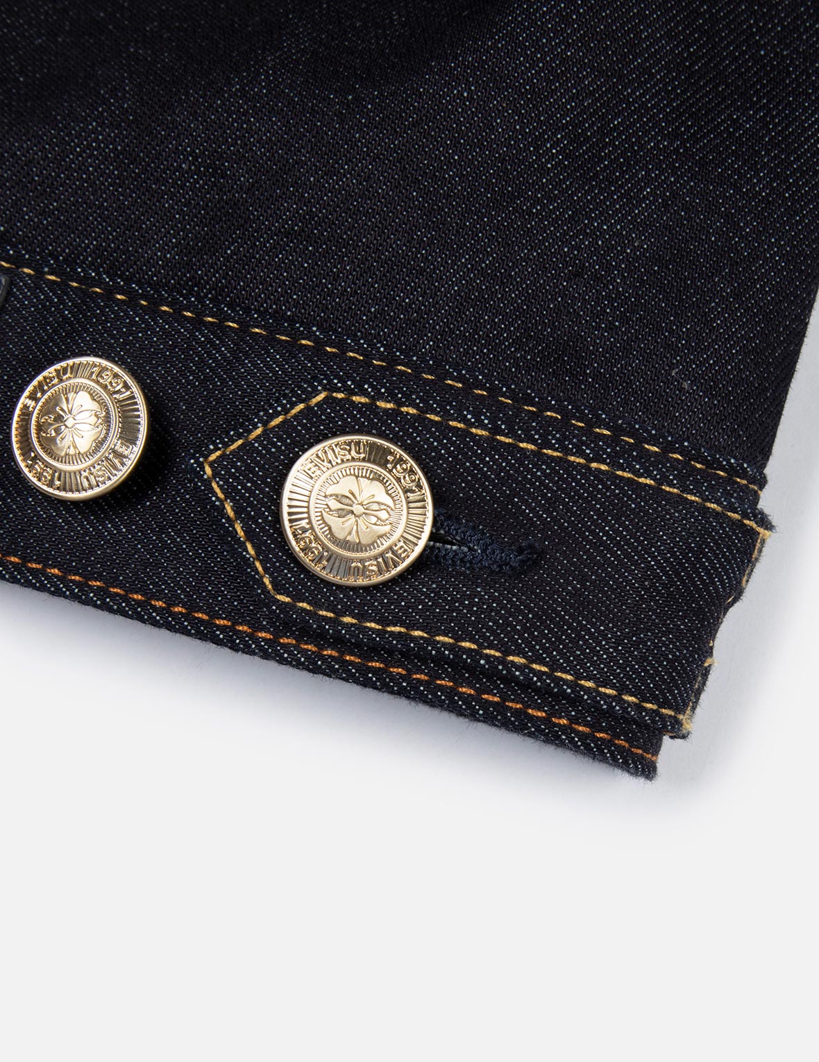 織錦玫瑰與商標刺繡常規版型牛仔外套