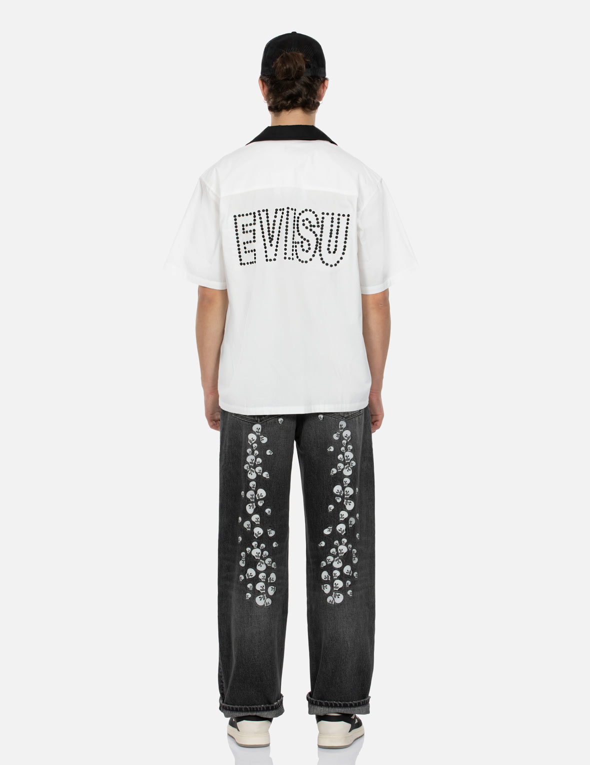 Chain-Stitched Embroidery Logo Boxy Tencel Shirt