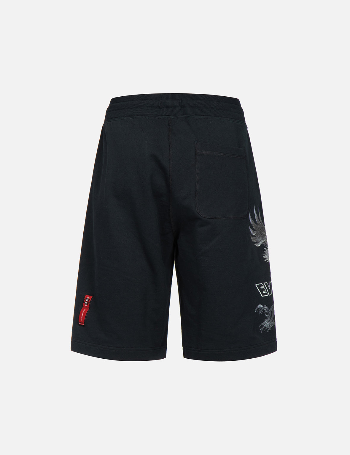 Eagle and Pine Tree Graphic Embroidery Sweat Shorts